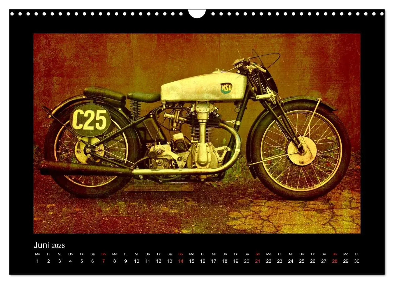 Bild: 9783516233285 | Motorrad Oldtimer (Wandkalender 2026 DIN A3 quer), CALVENDO...
