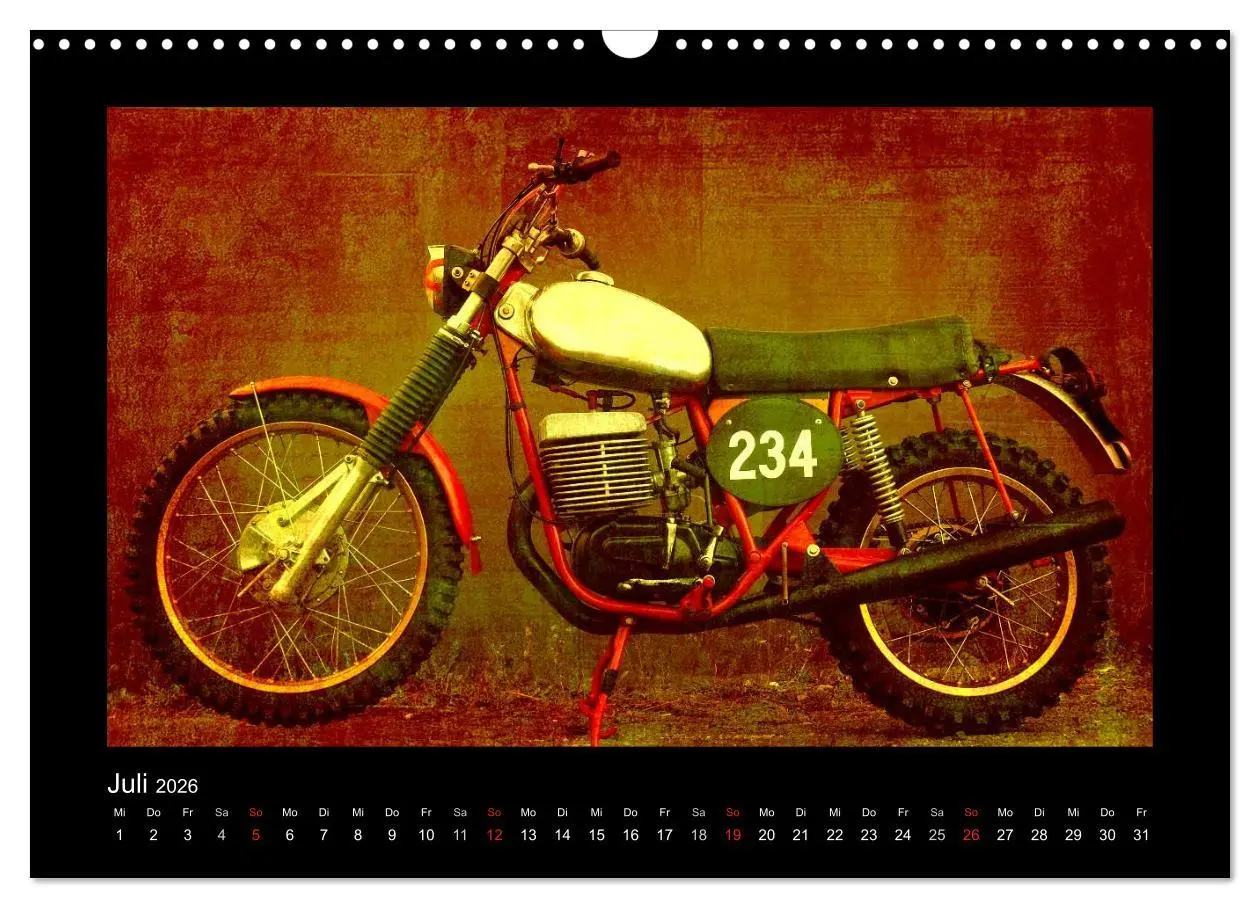 Bild: 9783516233285 | Motorrad Oldtimer (Wandkalender 2026 DIN A3 quer), CALVENDO...