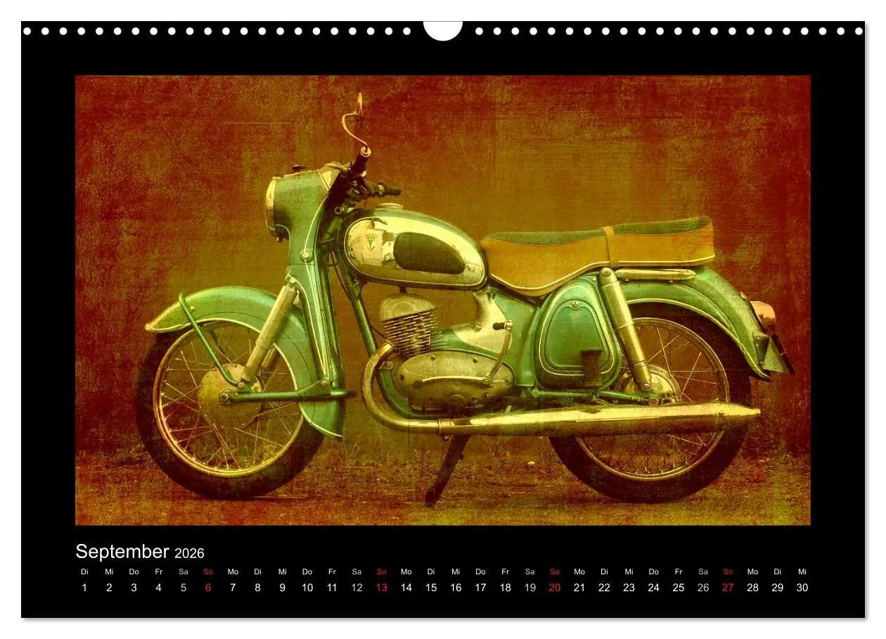Bild: 9783516233285 | Motorrad Oldtimer (Wandkalender 2026 DIN A3 quer), CALVENDO...