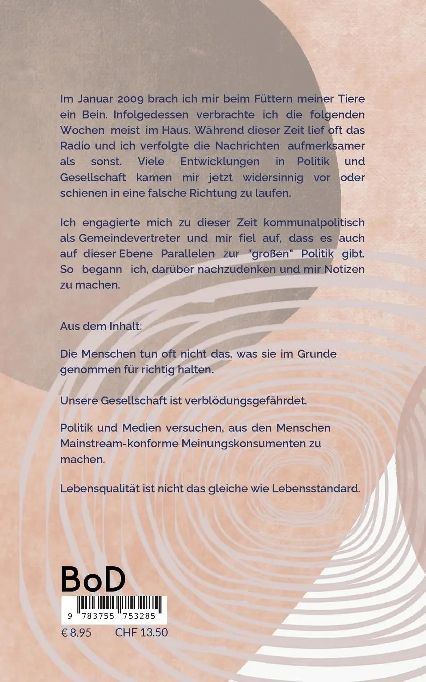 Rückseite: 9783755753285 | Ohne Hochachtung | Eine kritische Sicht auf Politik und Gesellschaft