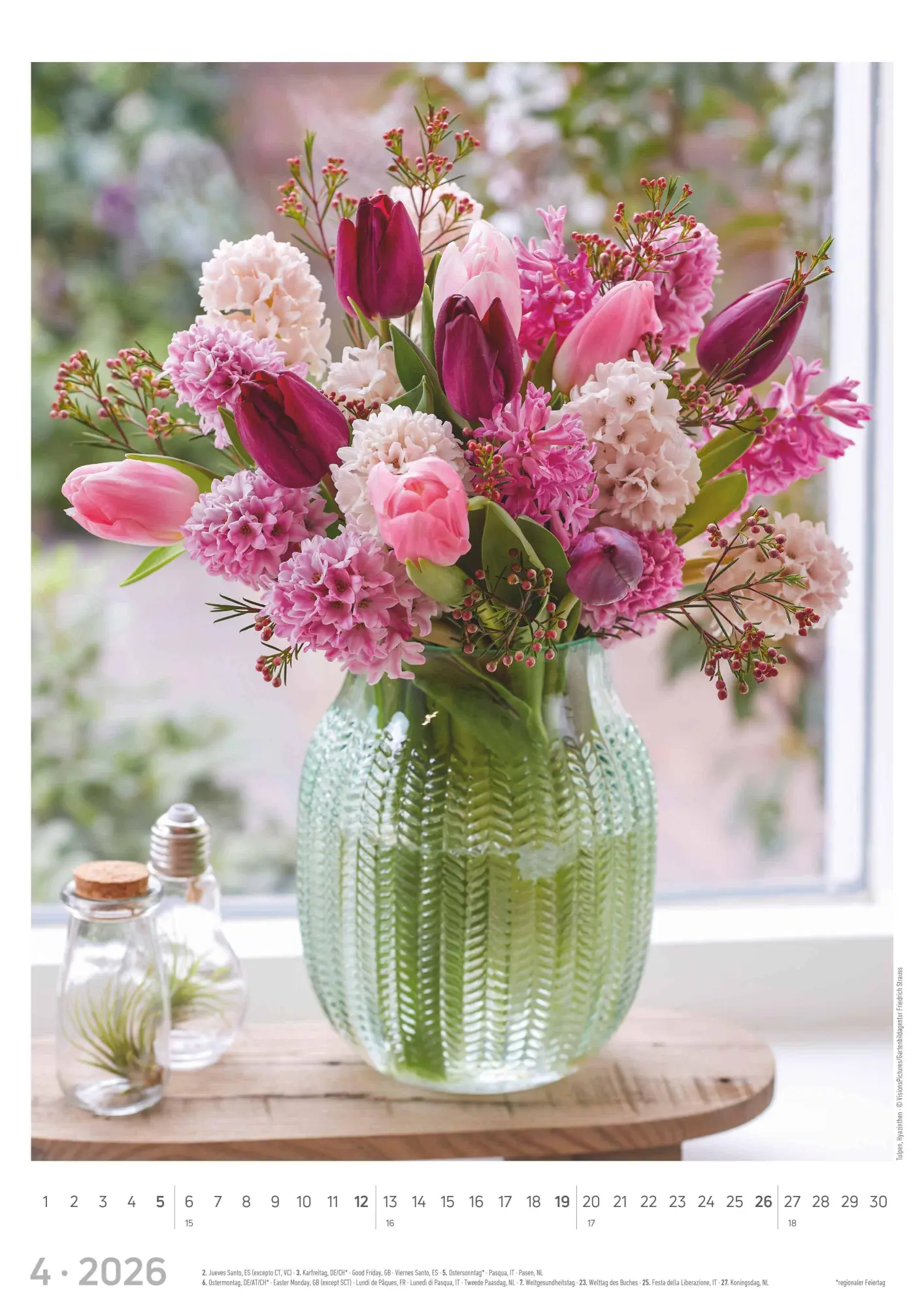 Bild: 4069095003385 | Blumen 2026 - Bildkalender A3 (29,7x42 cm) - Flowers - mit...