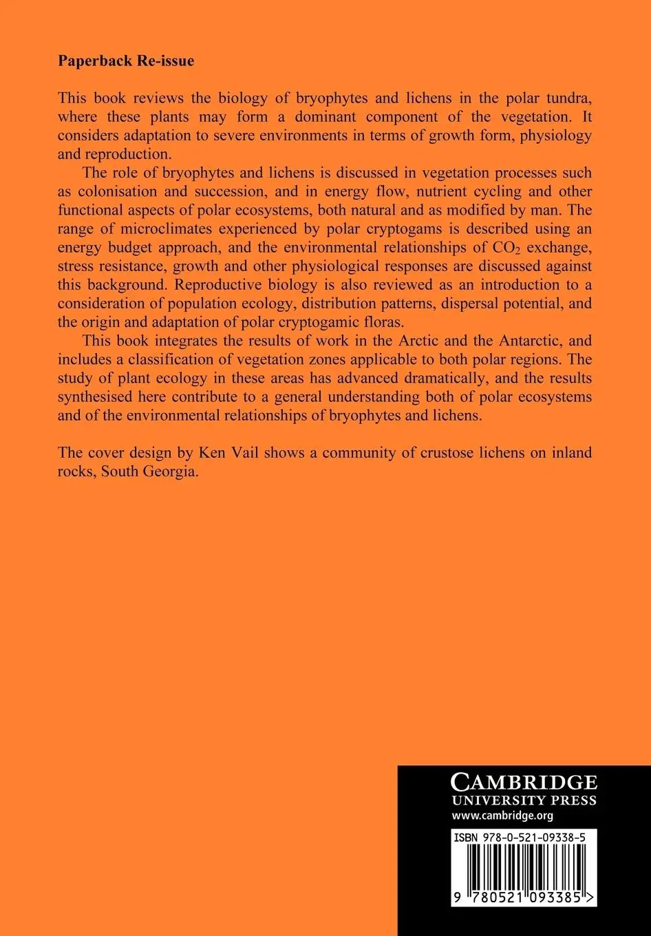Rückseite: 9780521093385 | Biology of Polar Bryophytes and Lichens | R. E. Longton | Taschenbuch