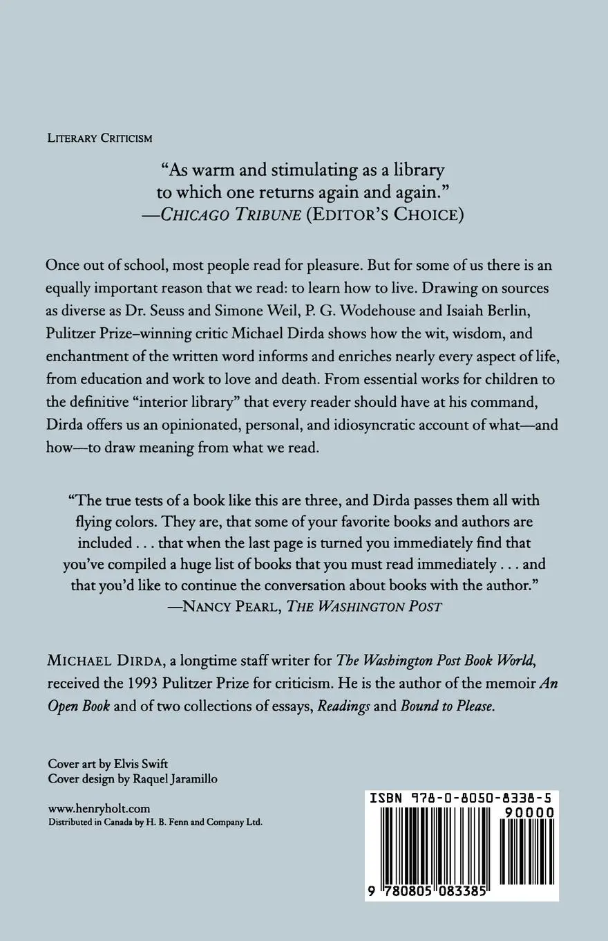 Rückseite: 9780805083385 | Book by Book | Notes on Reading and Life | Michael Dirda | Taschenbuch