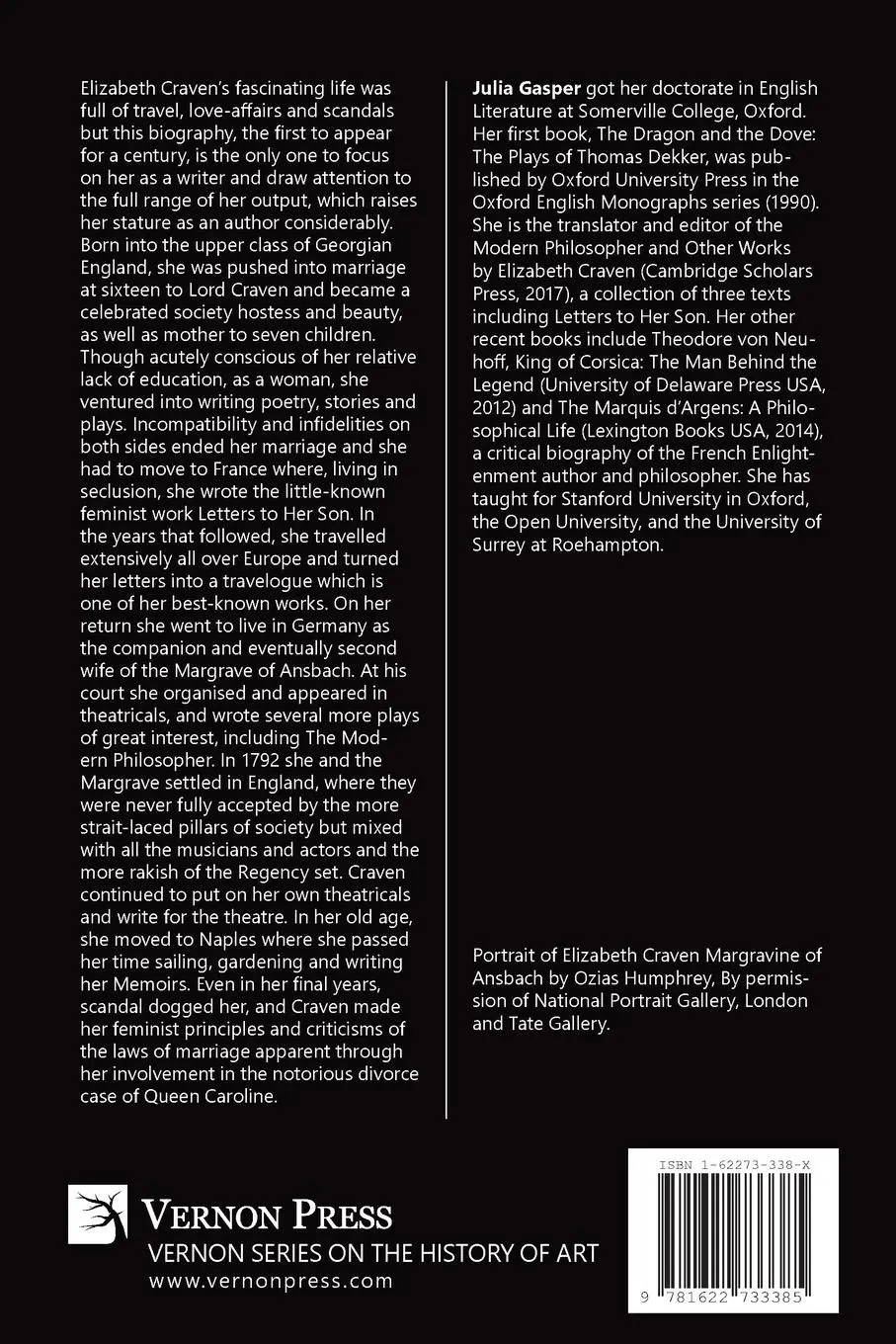 Rückseite: 9781622733385 | Elizabeth Craven | Writer, Feminist and European | Julia Gasper | Buch