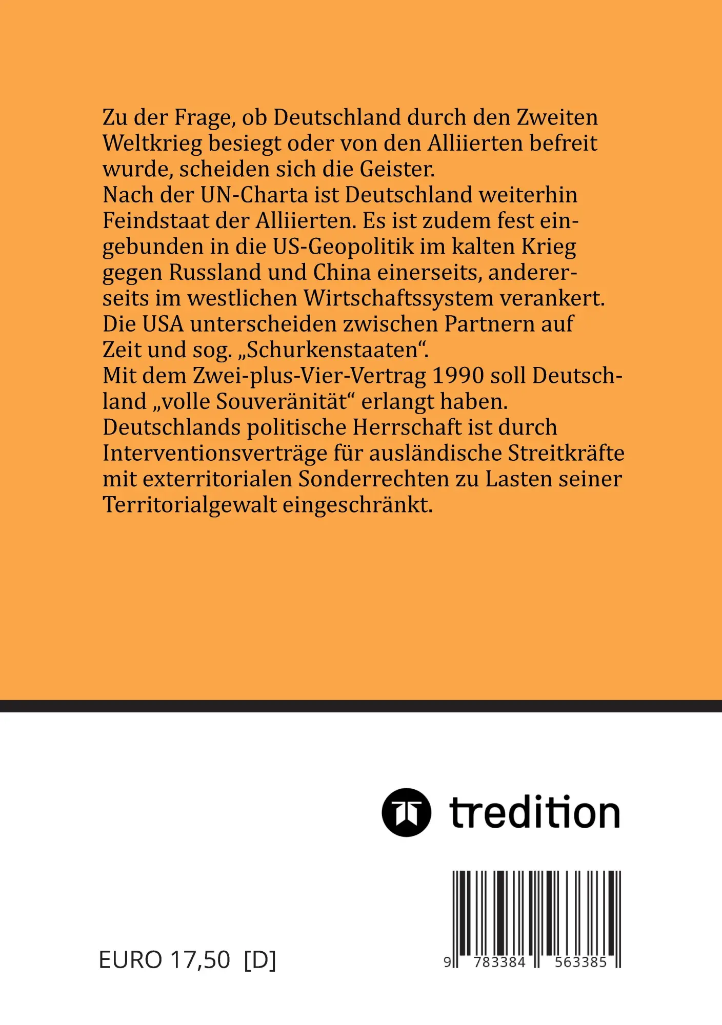 Rückseite: 9783384563385 | Politische Herrschaft über Deutschland | oder ein befreites Land