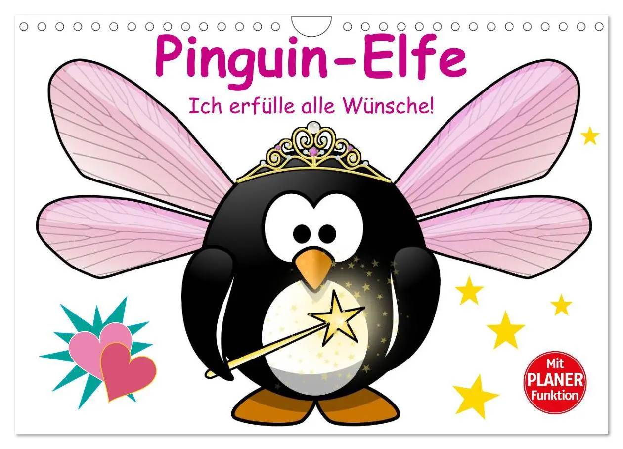 Cover: 9783457993385 | Pinguin-Elfe (Wandkalender 2026 DIN A4 quer), CALVENDO Monatskalender