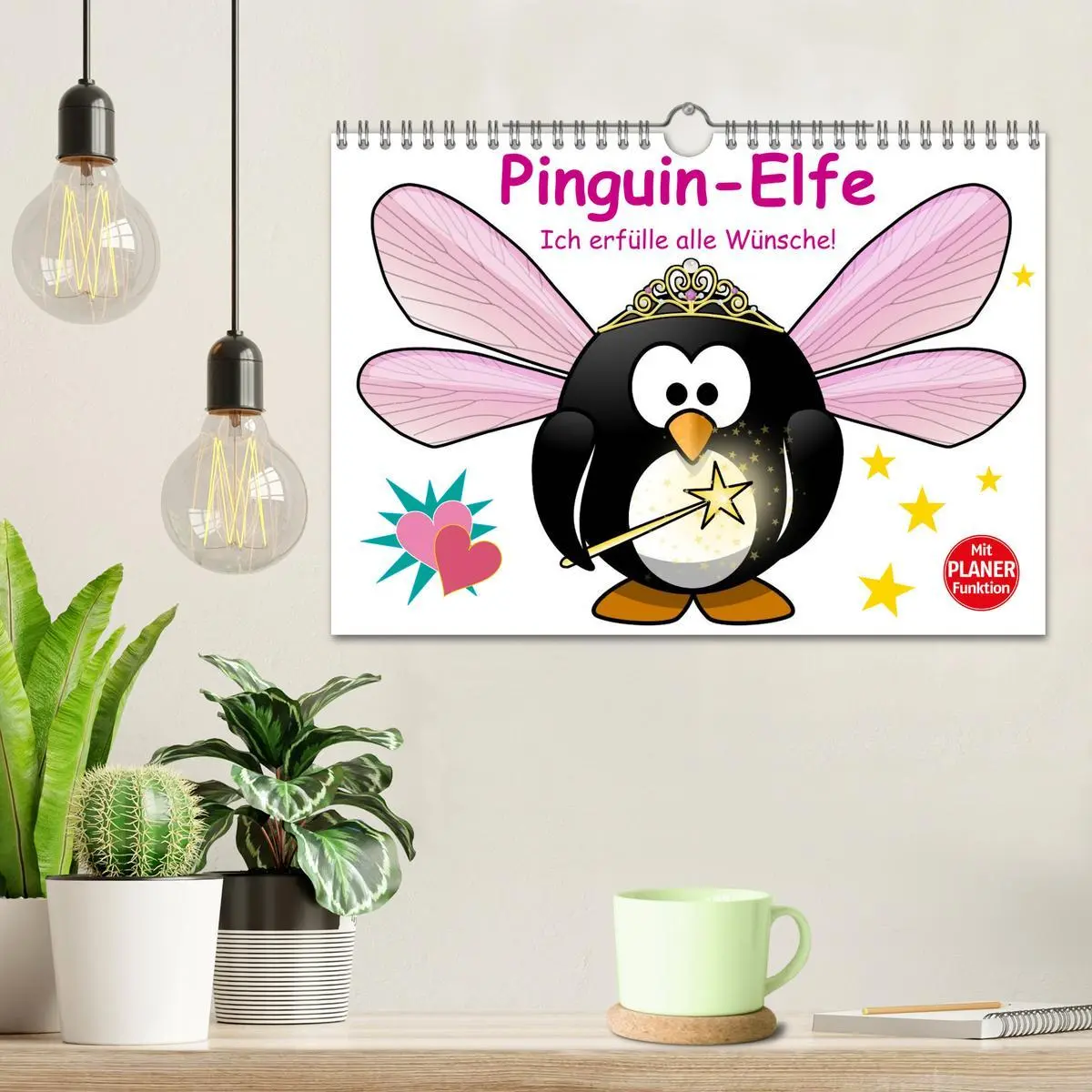 Bild: 9783457993385 | Pinguin-Elfe (Wandkalender 2026 DIN A4 quer), CALVENDO Monatskalender