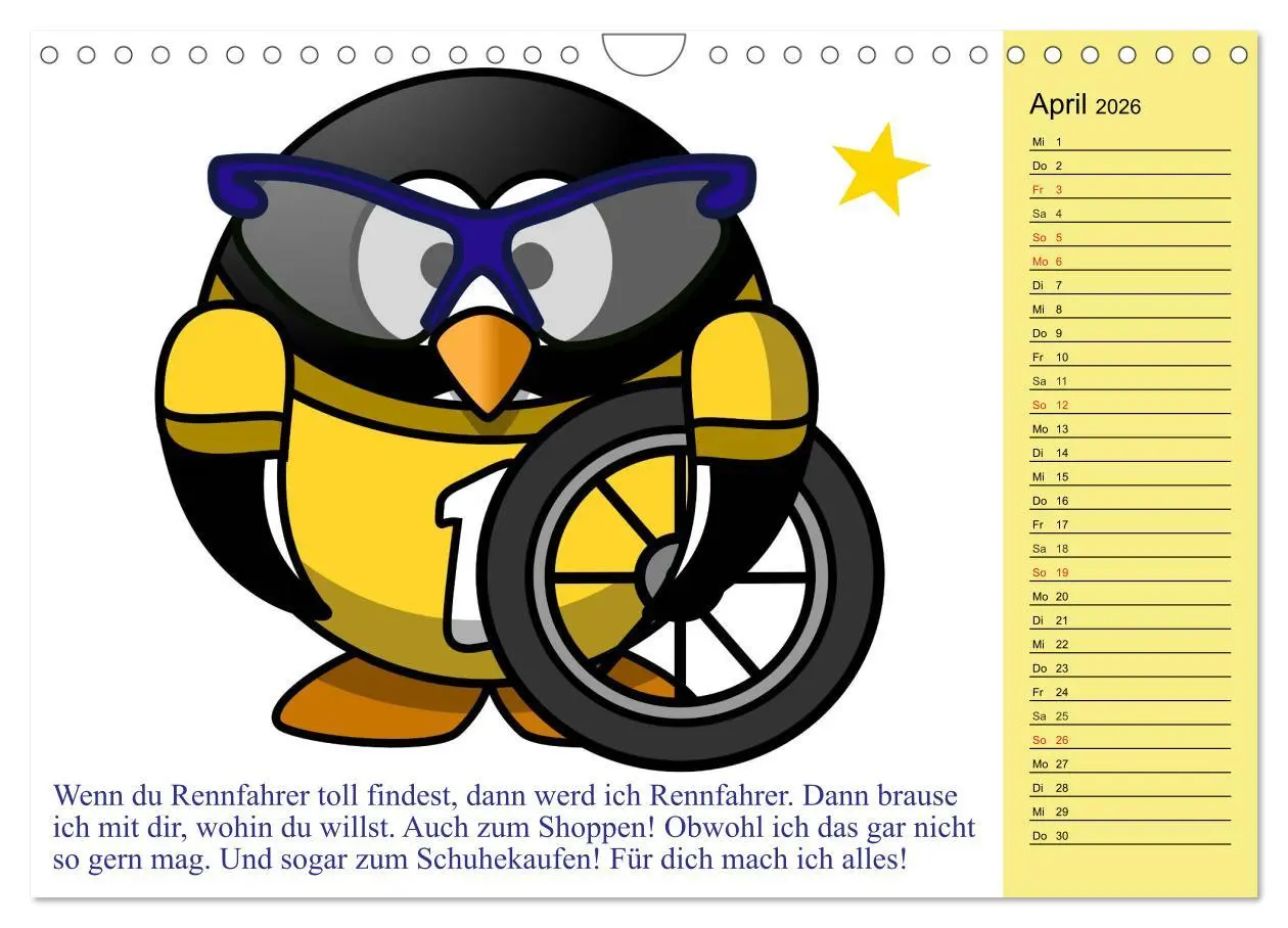 Bild: 9783457993385 | Pinguin-Elfe (Wandkalender 2026 DIN A4 quer), CALVENDO Monatskalender
