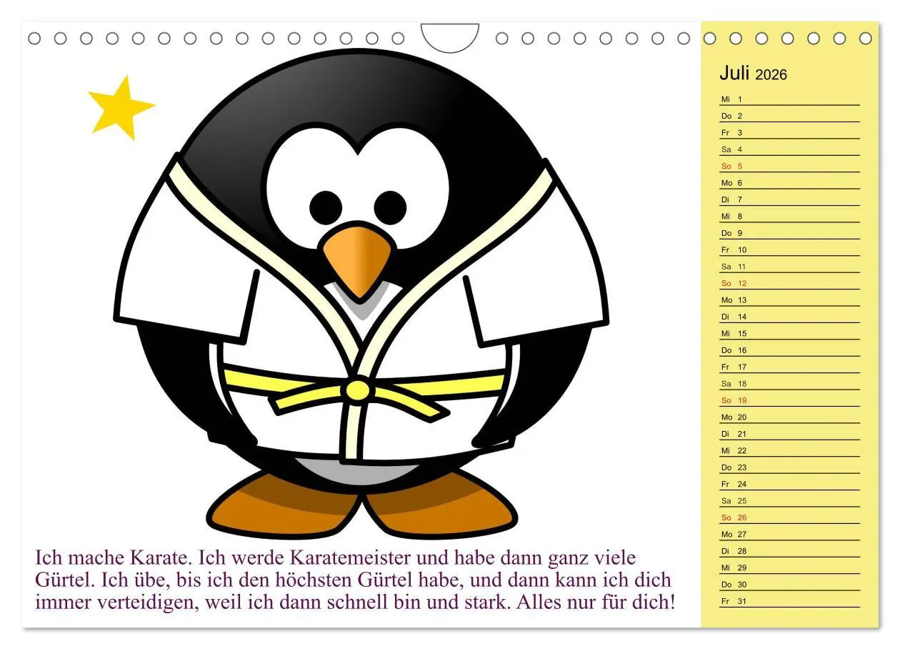 Bild: 9783457993385 | Pinguin-Elfe (Wandkalender 2026 DIN A4 quer), CALVENDO Monatskalender