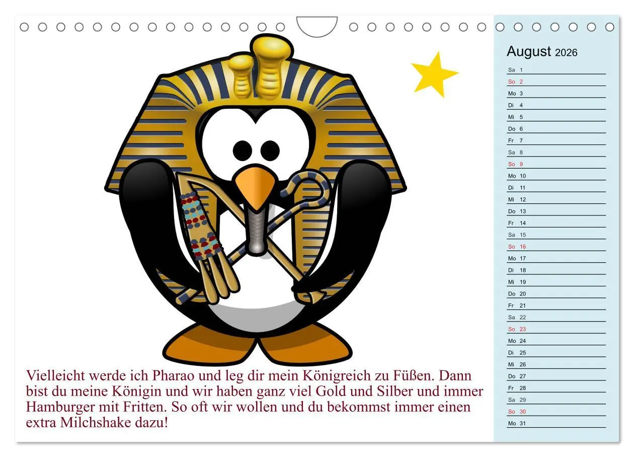 Bild: 9783457993385 | Pinguin-Elfe (Wandkalender 2026 DIN A4 quer), CALVENDO Monatskalender