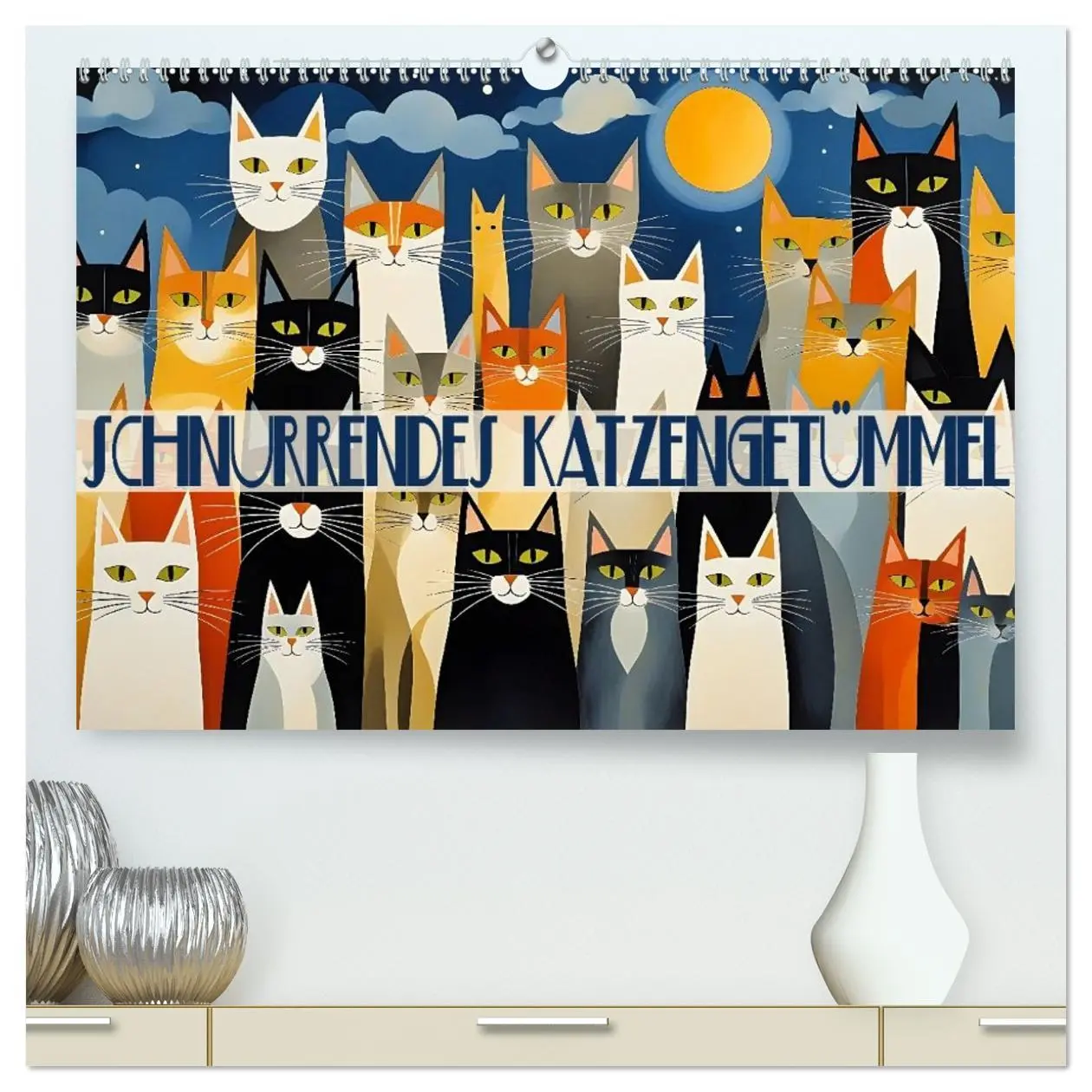Cover: 9783516603385 | Schnurrendes Katzengetümmel (hochwertiger Premium Wandkalender 2026...