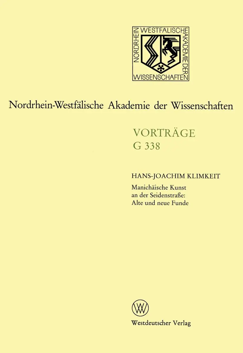 Cover: 9783531073385 | Manichäische Kunst an der Seidenstraße: Alte und neue Funde | Klimkeit