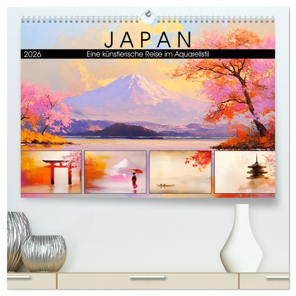 Cover: 9783457293485 | Japan. Eine künstlerische Reise im Aquarellstil (hochwertiger...