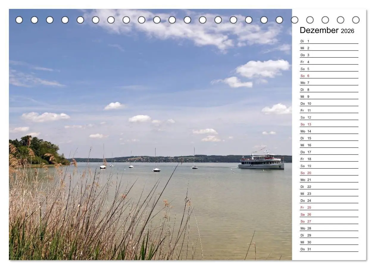 Bild: 9783457983485 | Seestärke - Der Ammersee (Tischkalender 2026 DIN A5 quer), CALVENDO...