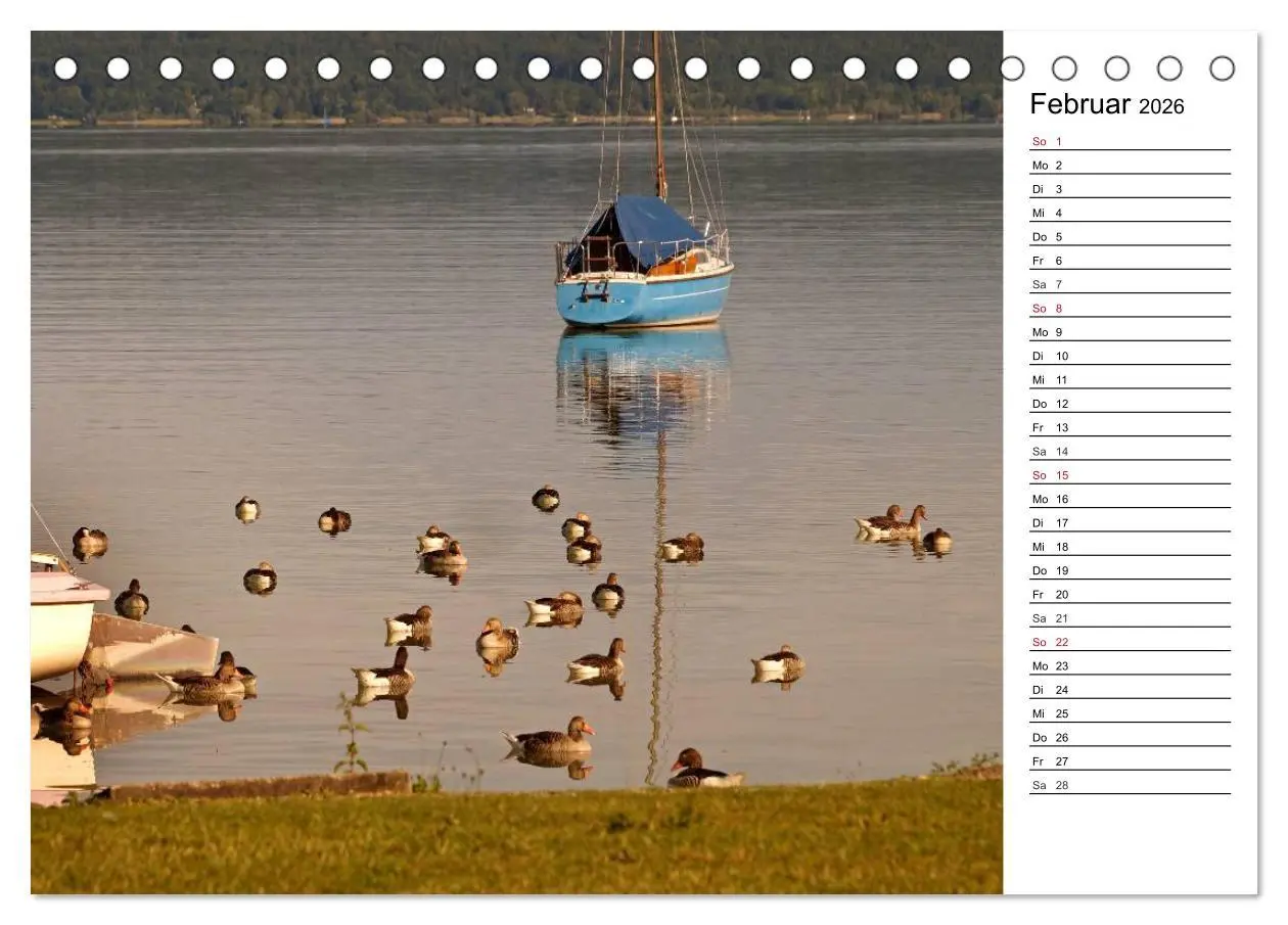 Bild: 9783457983485 | Seestärke - Der Ammersee (Tischkalender 2026 DIN A5 quer), CALVENDO...