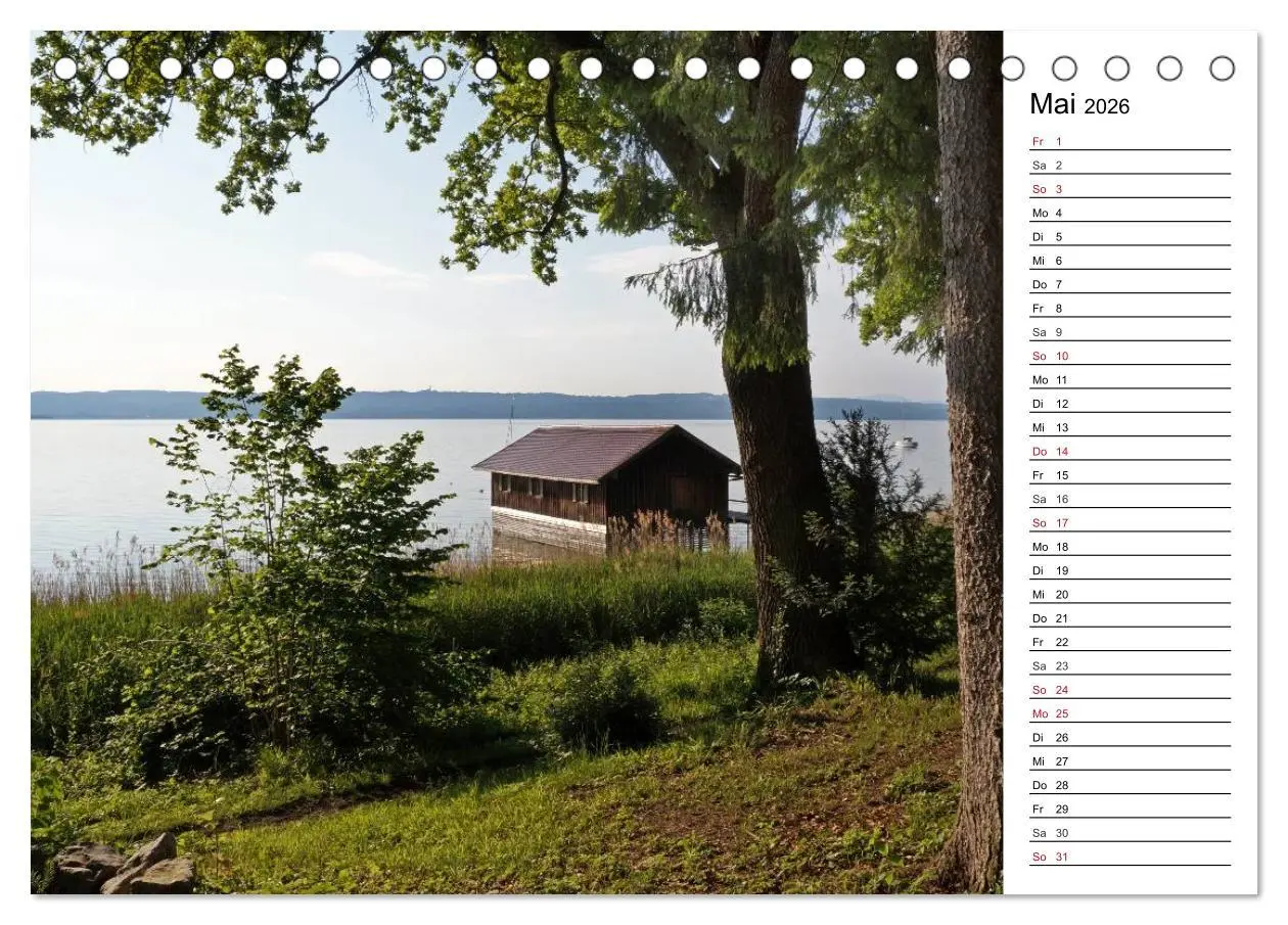 Bild: 9783457983485 | Seestärke - Der Ammersee (Tischkalender 2026 DIN A5 quer), CALVENDO...