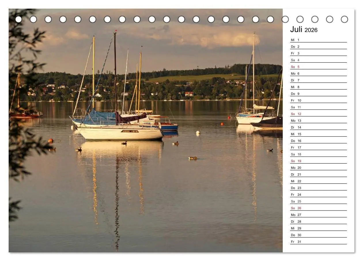 Bild: 9783457983485 | Seestärke - Der Ammersee (Tischkalender 2026 DIN A5 quer), CALVENDO...