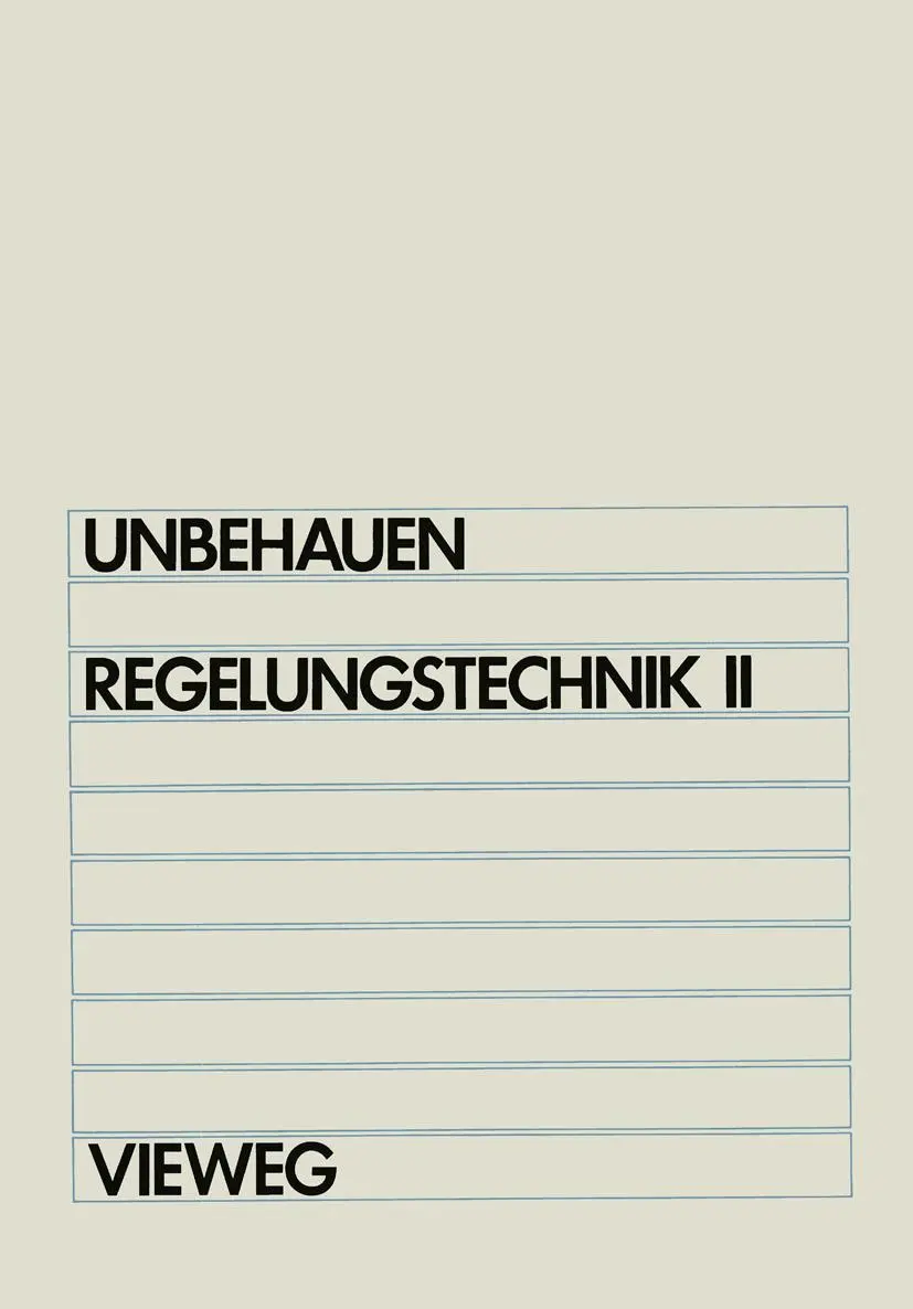 Cover: 9783528333485 | Regelungstechnik II | Heinz Unbehauen | Taschenbuch | xiii | Deutsch