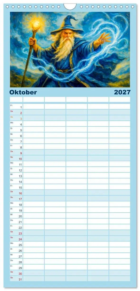 Bild: 9783594293485 | Familienplaner 2027 - Magische Meister - Kalender über Zauberer und...