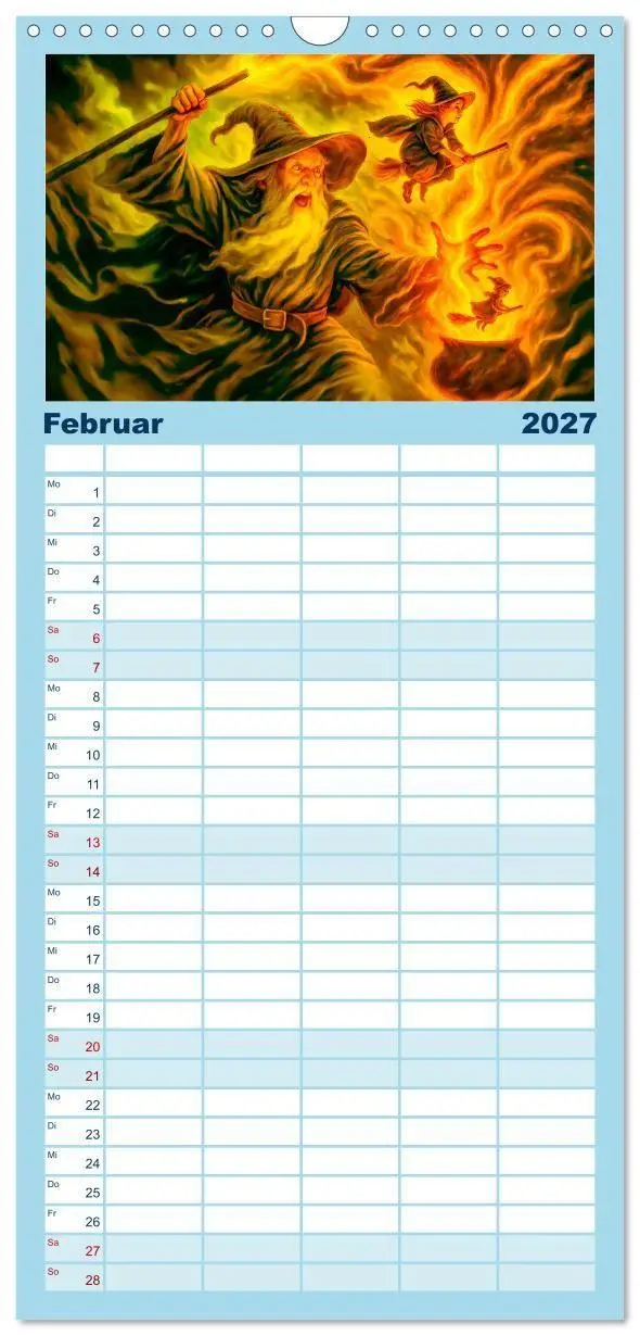 Bild: 9783594293485 | Familienplaner 2027 - Magische Meister - Kalender über Zauberer und...