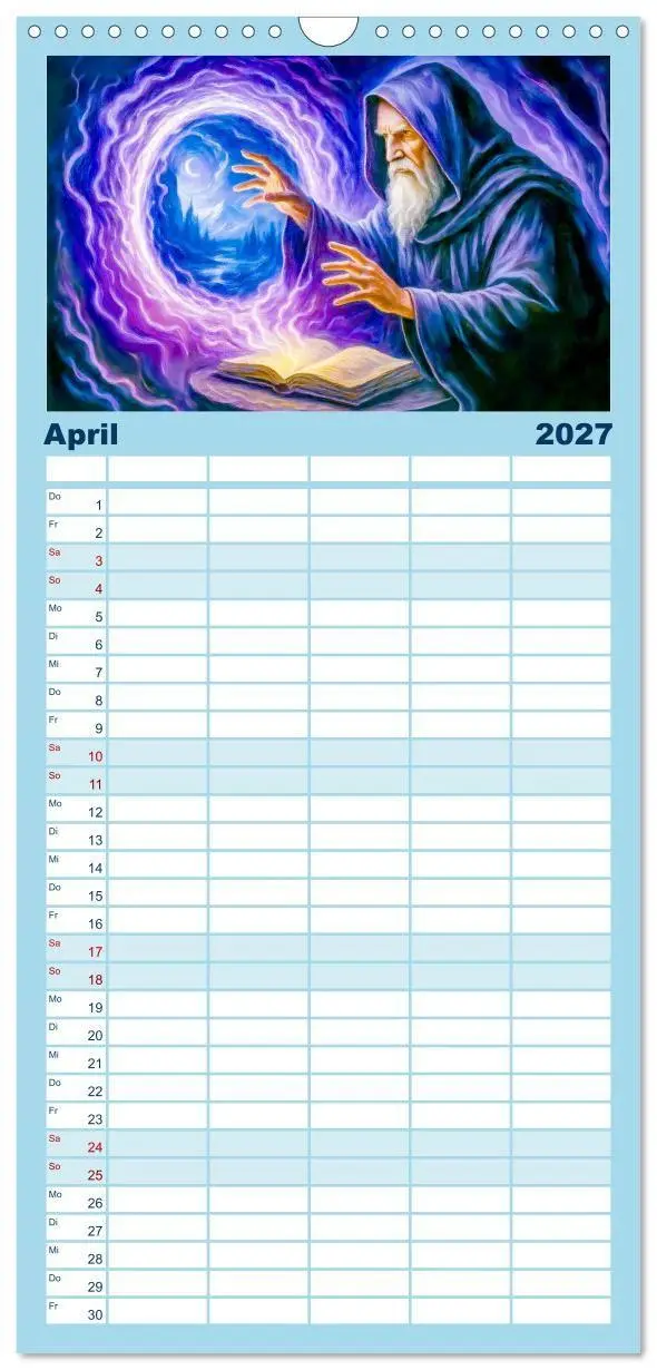 Bild: 9783594293485 | Familienplaner 2027 - Magische Meister - Kalender über Zauberer und...