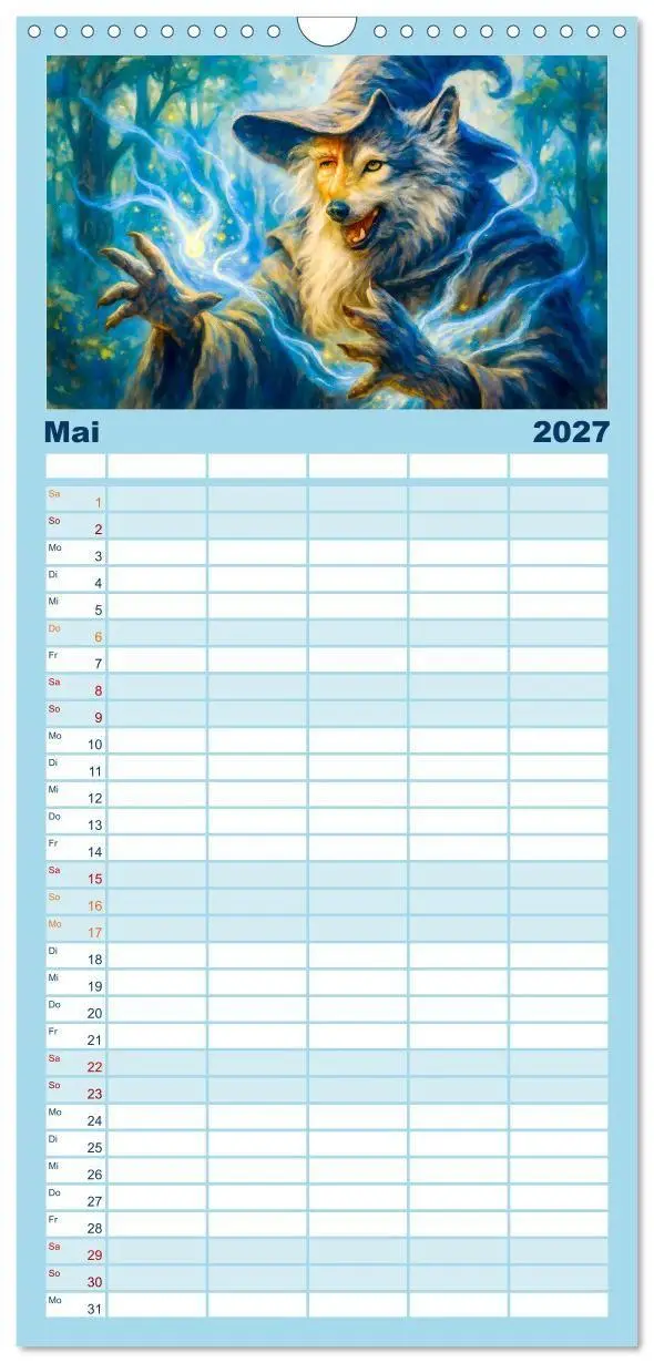 Bild: 9783594293485 | Familienplaner 2027 - Magische Meister - Kalender über Zauberer und...