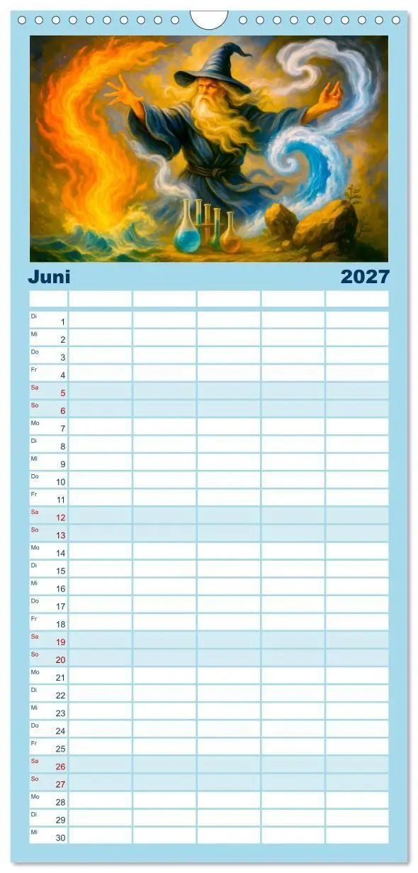 Bild: 9783594293485 | Familienplaner 2027 - Magische Meister - Kalender über Zauberer und...