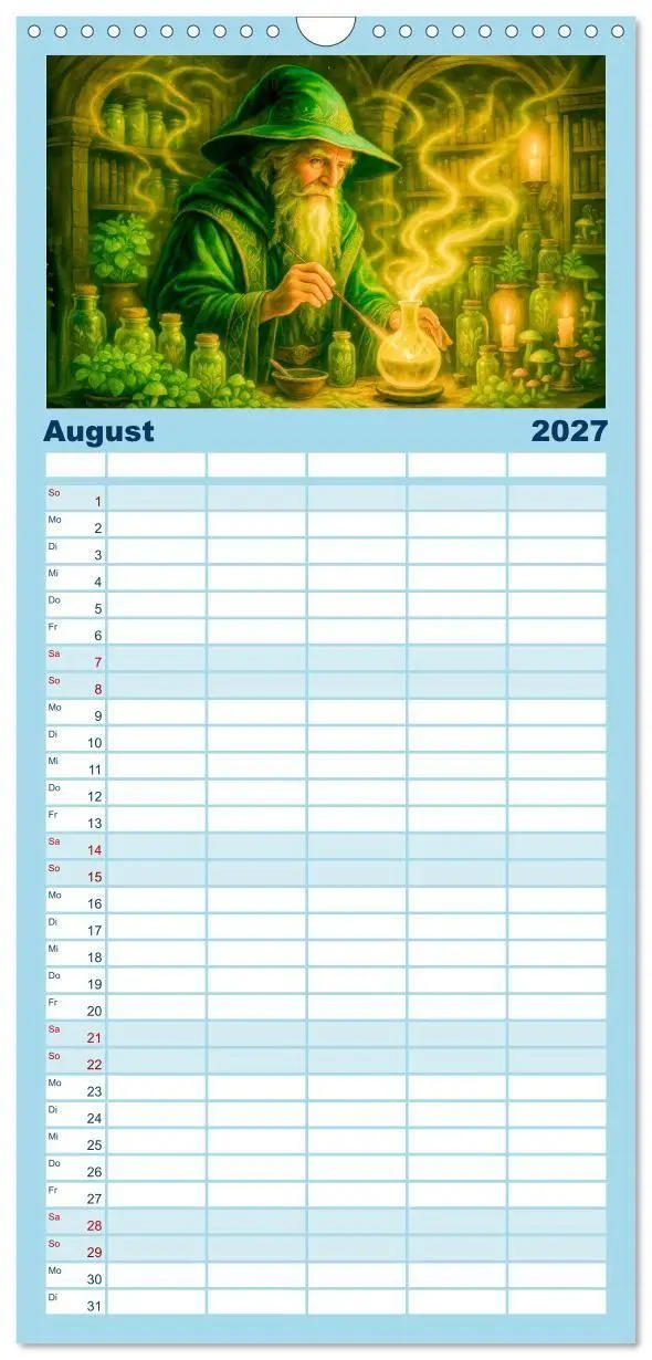 Bild: 9783594293485 | Familienplaner 2027 - Magische Meister - Kalender über Zauberer und...