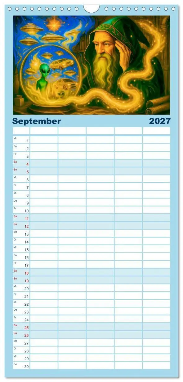 Bild: 9783594293485 | Familienplaner 2027 - Magische Meister - Kalender über Zauberer und...