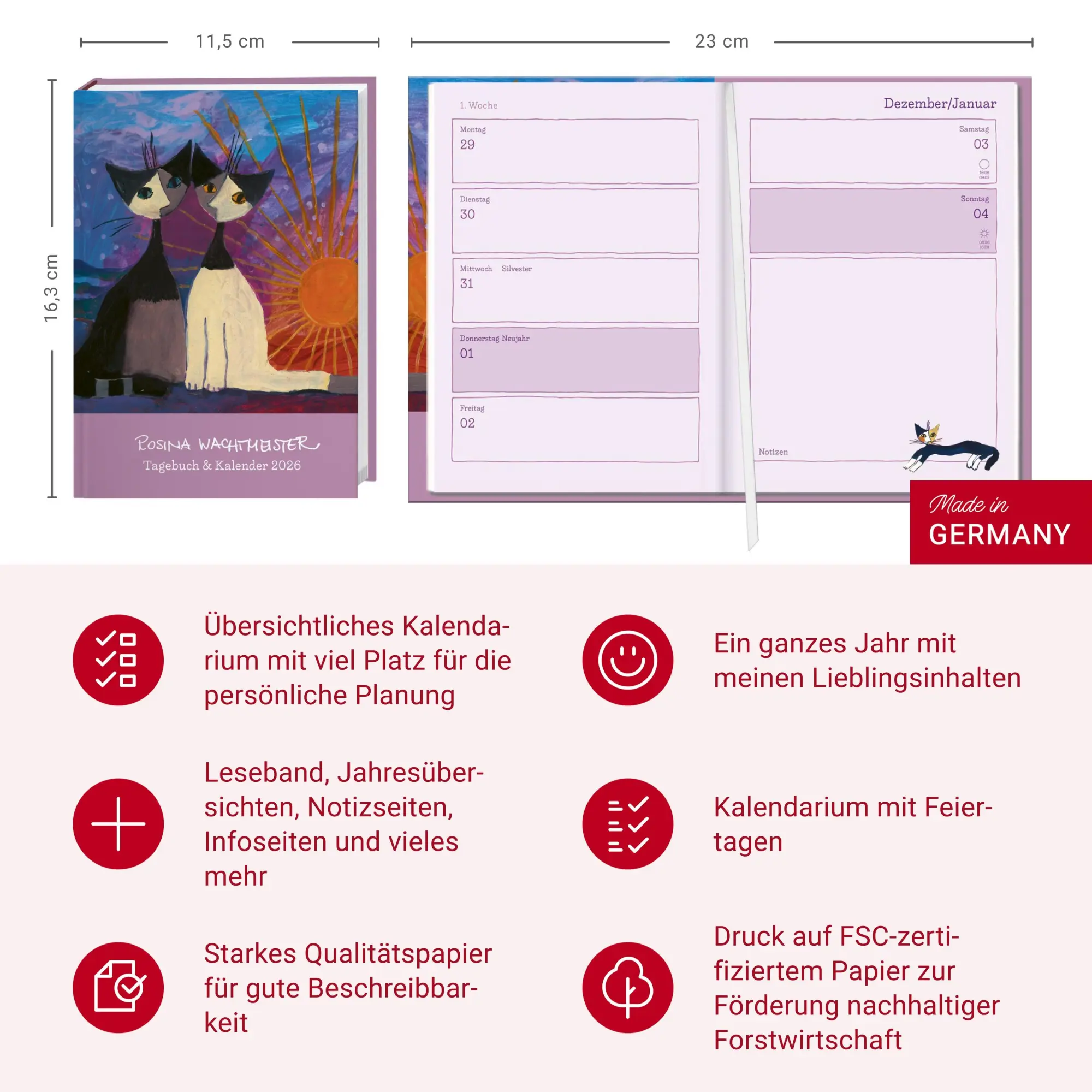 Bild: 9783756413485 | Rosina Wachtmeister Kalenderbuch A6 2026 | Rosina Wachtmeister | Buch