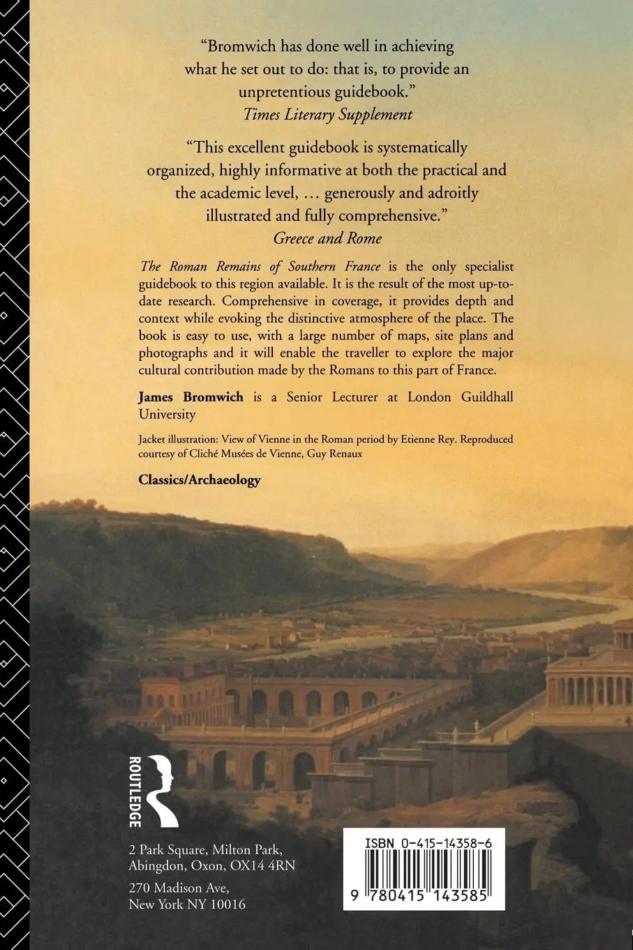 Rückseite: 9780415143585 | The Roman Remains of Southern France | A Guide Book | James Bromwich