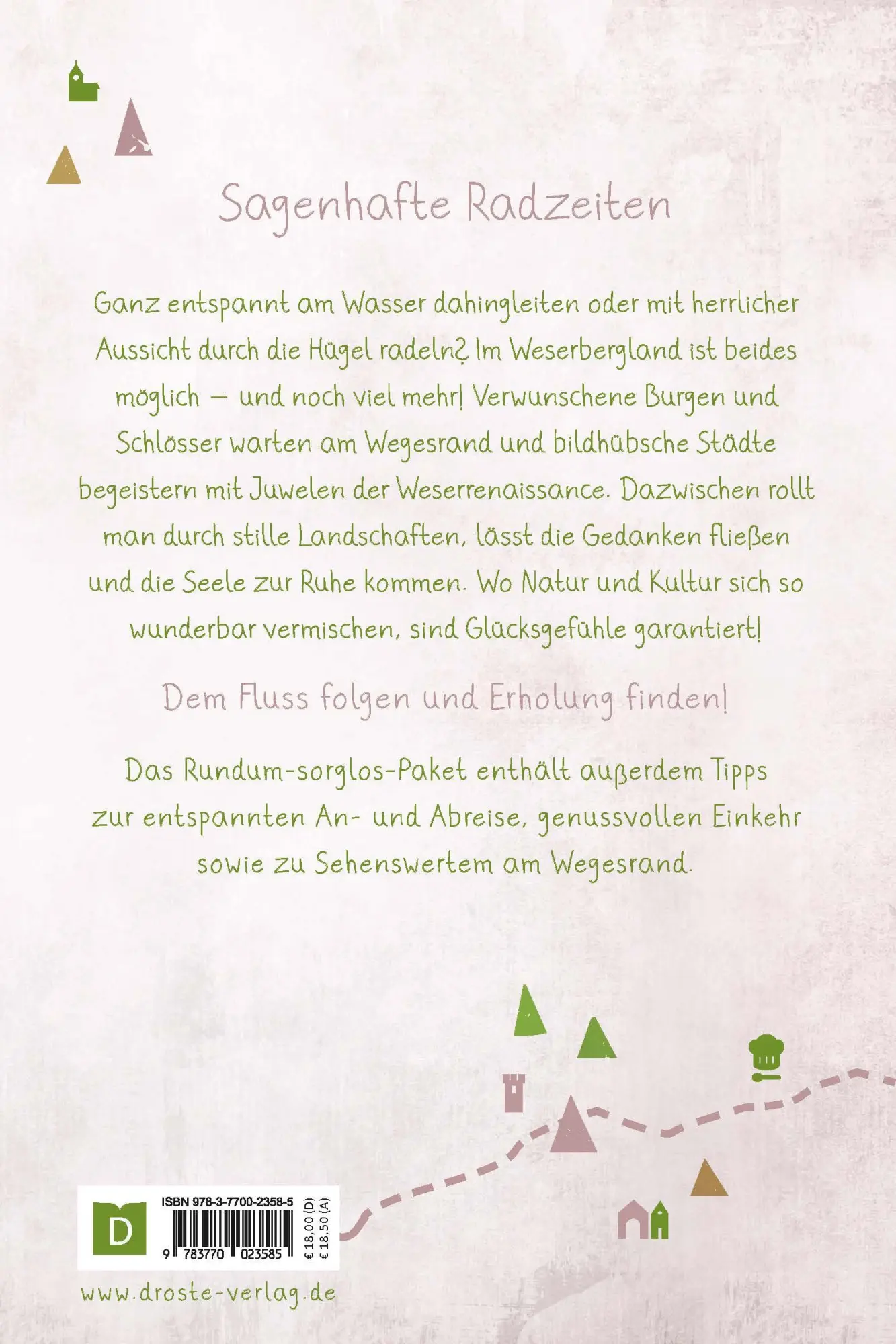 Rückseite: 9783770023585 | Weserbergland. Radeln für die Seele | Wohlfühltouren | Elke Homburg
