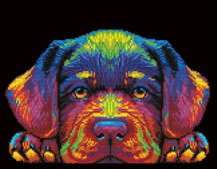 Bild: 4895225943685 | DIAMOND DOTZ - Diamond Painting Neon Hundewelpen | Kit (Bastelset)