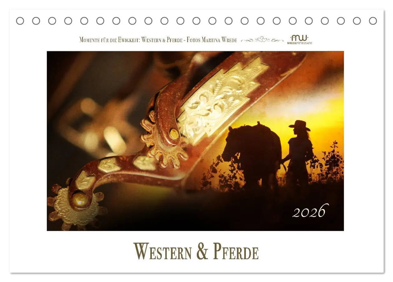 Cover: 9783457963685 | Western und Pferde (Tischkalender 2026 DIN A5 quer), CALVENDO...