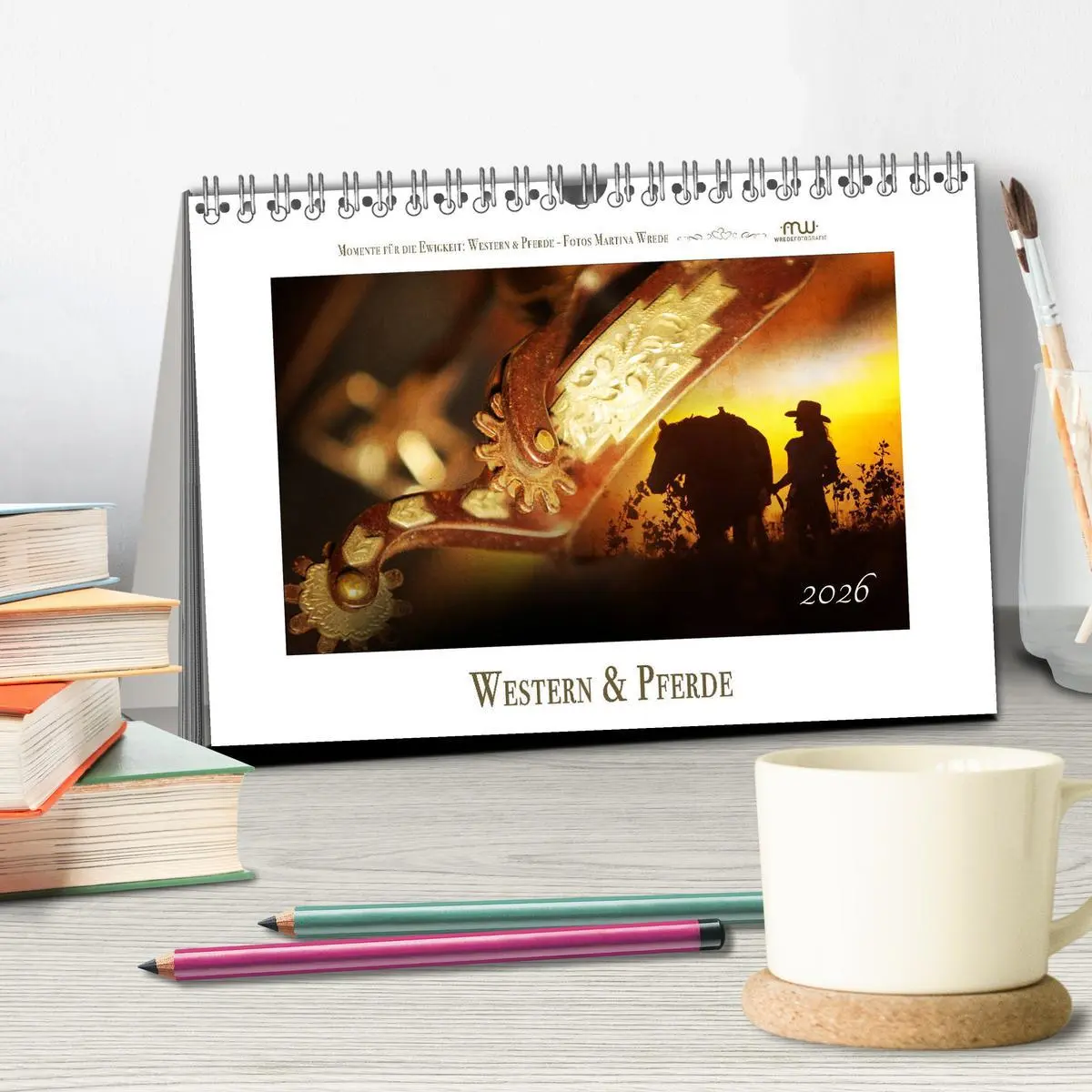 Bild: 9783457963685 | Western und Pferde (Tischkalender 2026 DIN A5 quer), CALVENDO...