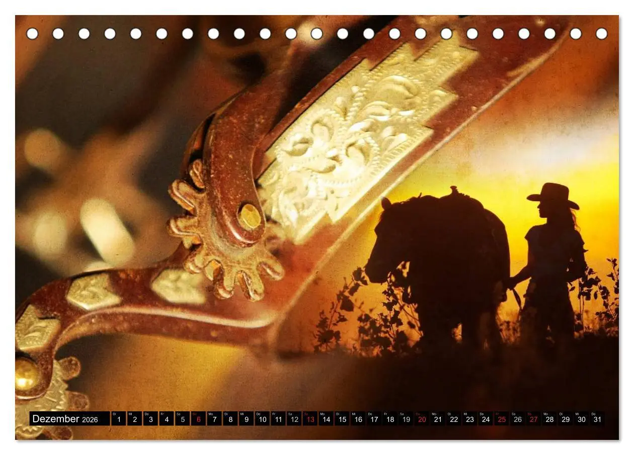 Bild: 9783457963685 | Western und Pferde (Tischkalender 2026 DIN A5 quer), CALVENDO...