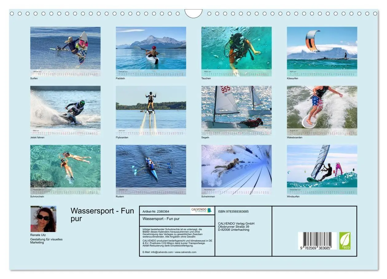 Bild: 9783569383685 | Wassersport - Fun pur (Wandkalender 2027 DIN A3 quer), CALVENDO...