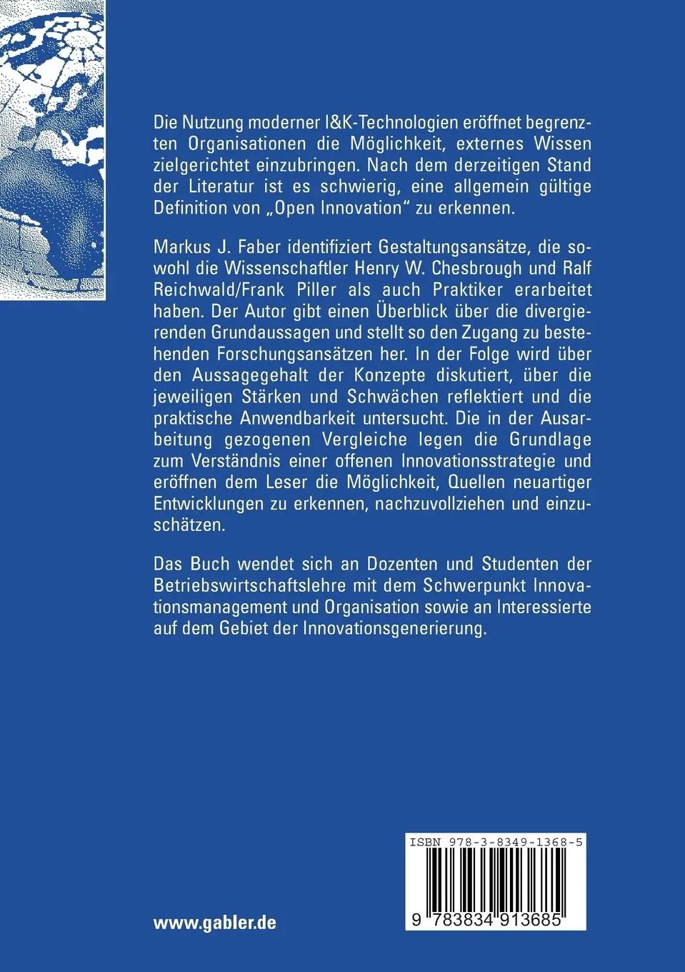 Rückseite: 9783834913685 | Open Innovation | Ansätze, Strategien und Geschäftsmodelle | Faber