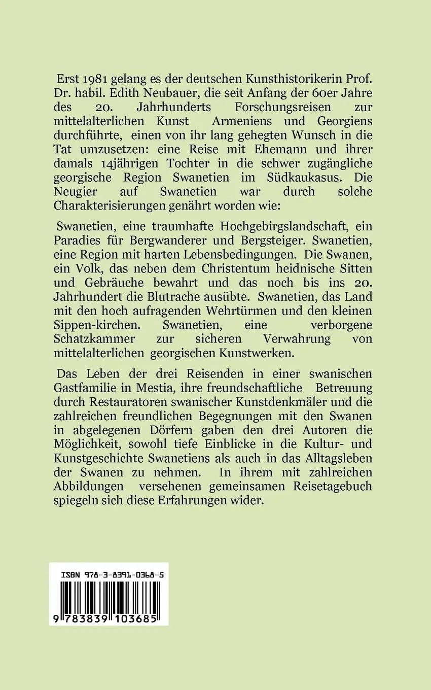 Rückseite: 9783839103685 | Fremde kamen selten nach Swanetien | Edith Neubauer (u. a.) | Buch