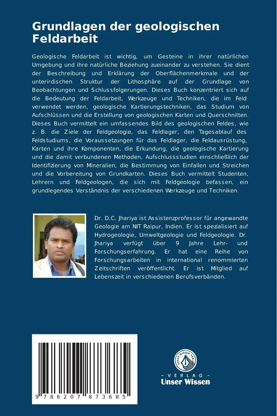 Rückseite: 9786207873685 | Grundlagen der geologischen Feldarbeit | D. C. Jhariya (u. a.) | Buch