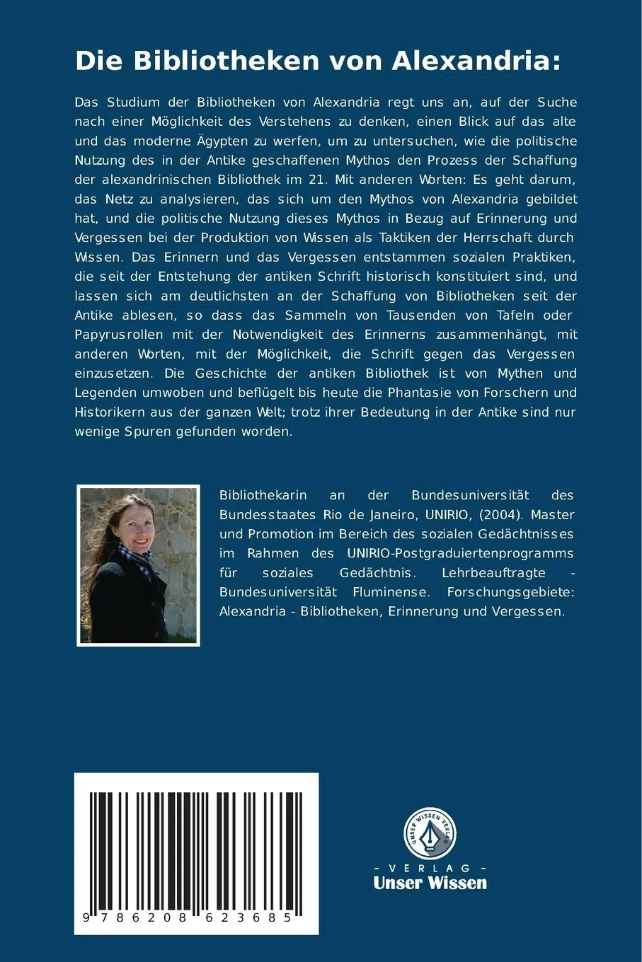 Rückseite: 9786208623685 | Die Bibliotheken von Alexandria: | Rosimere Mendes Cabral | Buch