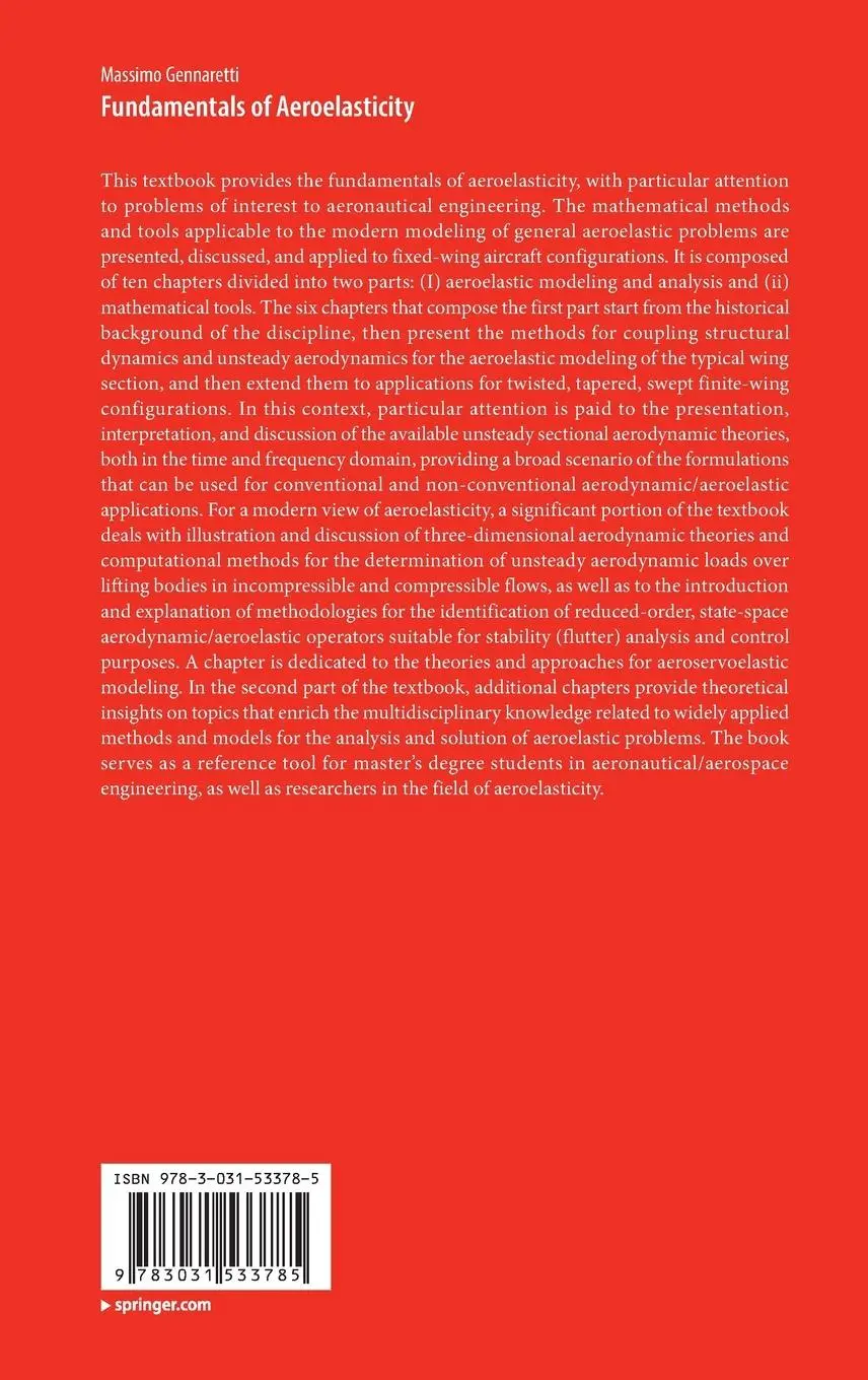 Rückseite: 9783031533785 | Fundamentals of Aeroelasticity | Massimo Gennaretti | Buch | xiii