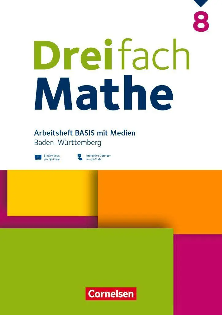 Cover: 9783060003785 | Dreifach Mathe 8. Schuljahr - Baden-Württemberg - Basis -...