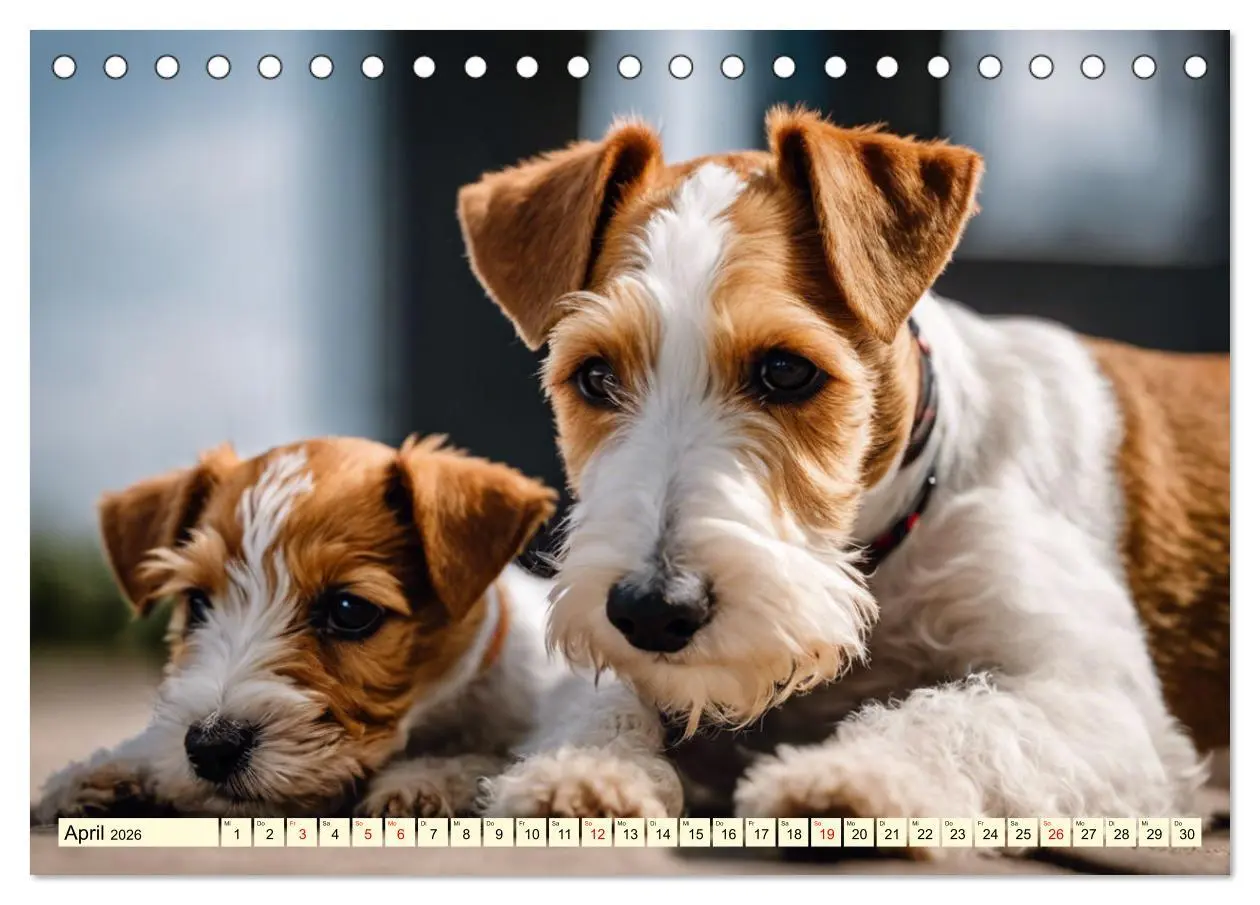 Bild: 9783457403785 | Drahthaar-Foxterrier (Tischkalender 2026 DIN A5 quer), CALVENDO...