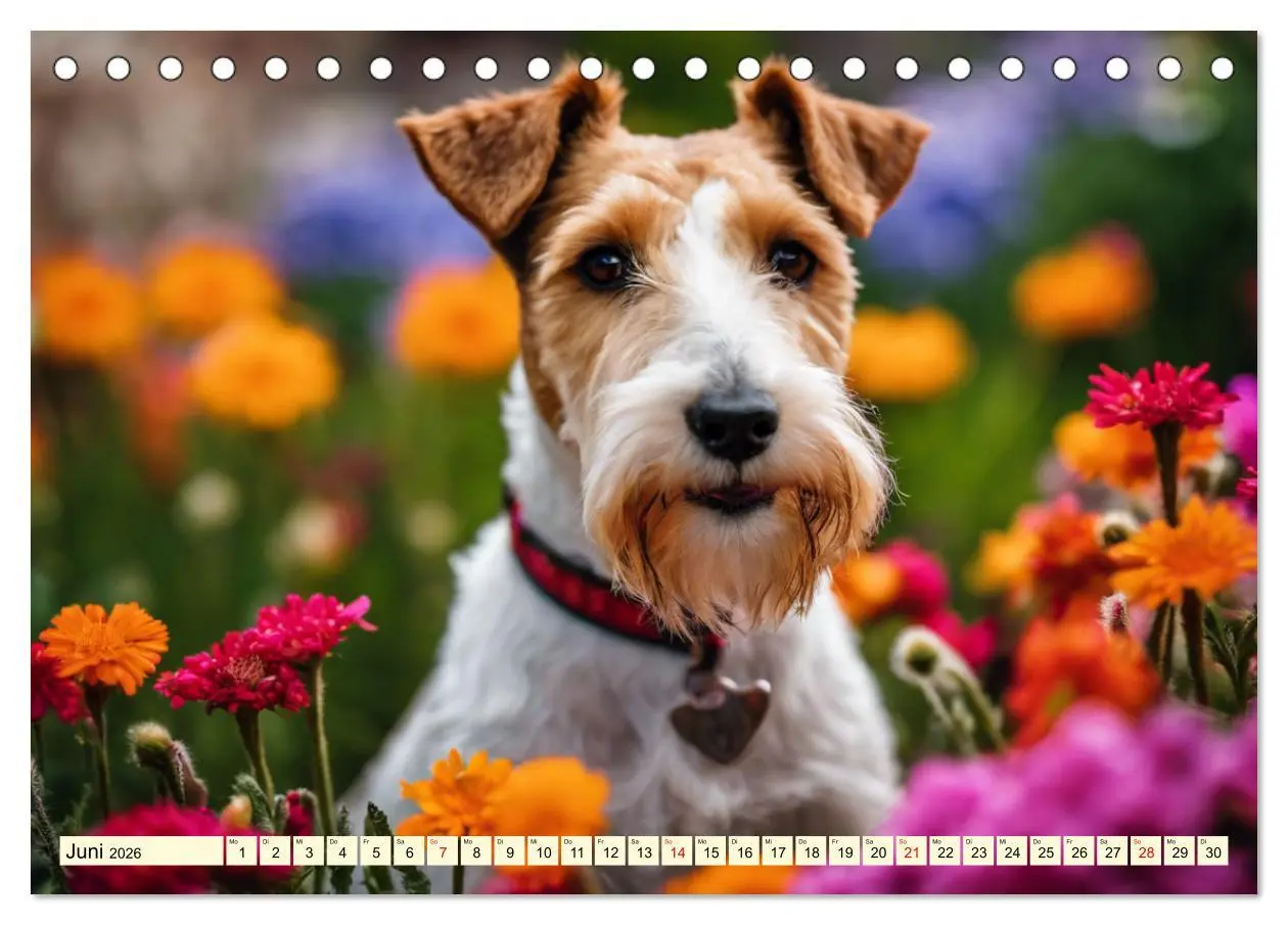 Bild: 9783457403785 | Drahthaar-Foxterrier (Tischkalender 2026 DIN A5 quer), CALVENDO...