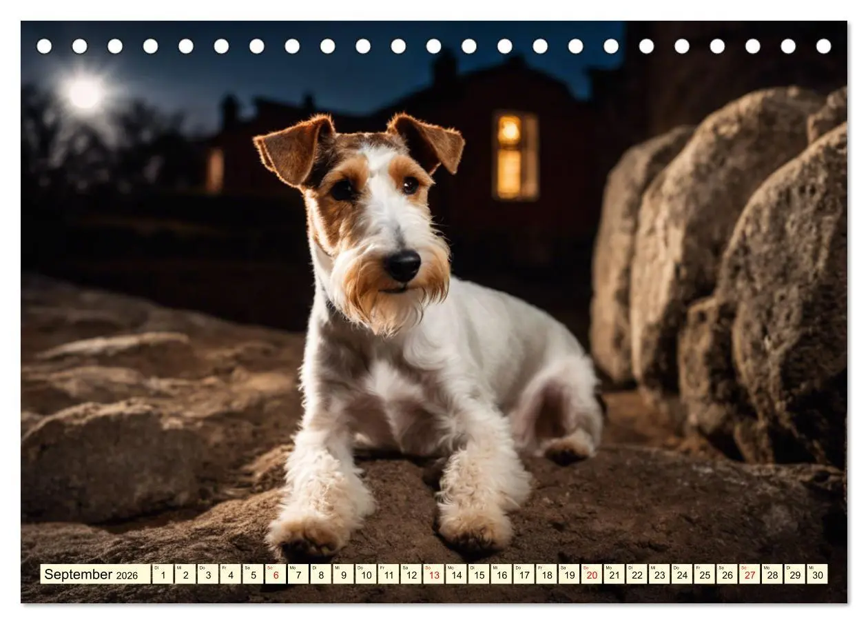 Bild: 9783457403785 | Drahthaar-Foxterrier (Tischkalender 2026 DIN A5 quer), CALVENDO...