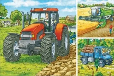 Cover: 4005556093885 | Kinderpuzzle 3x49 Teile - Große Landmaschinen | Joachim Krause | 2007
