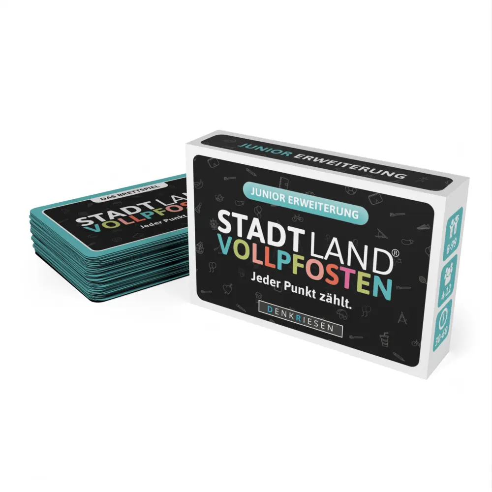 Cover: 4260528093885 | DENKRIESEN - STADT LAND VOLLPFOSTEN® - Das Brettspiel - ERWEITERUNG...