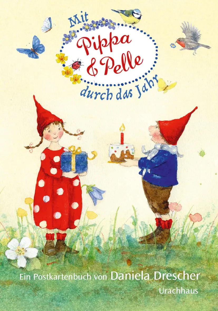 Cover: 9783825153885 | Postkartenbuch 'Mit Pippa und Pelle durch das Jahr' | Daniela Drescher