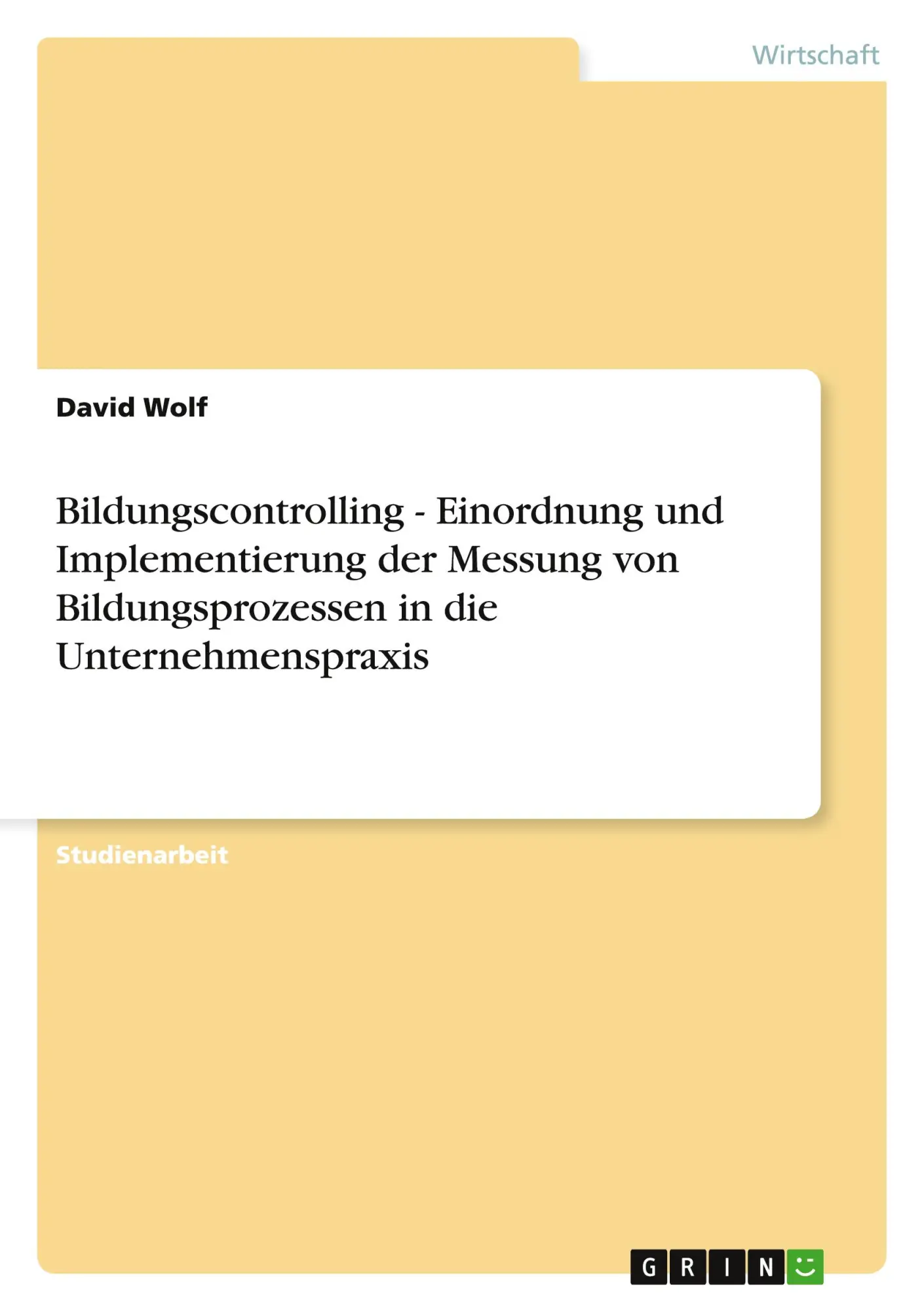 Cover: 9783640773985 | Bildungscontrolling - Einordnung und Implementierung der Messung...